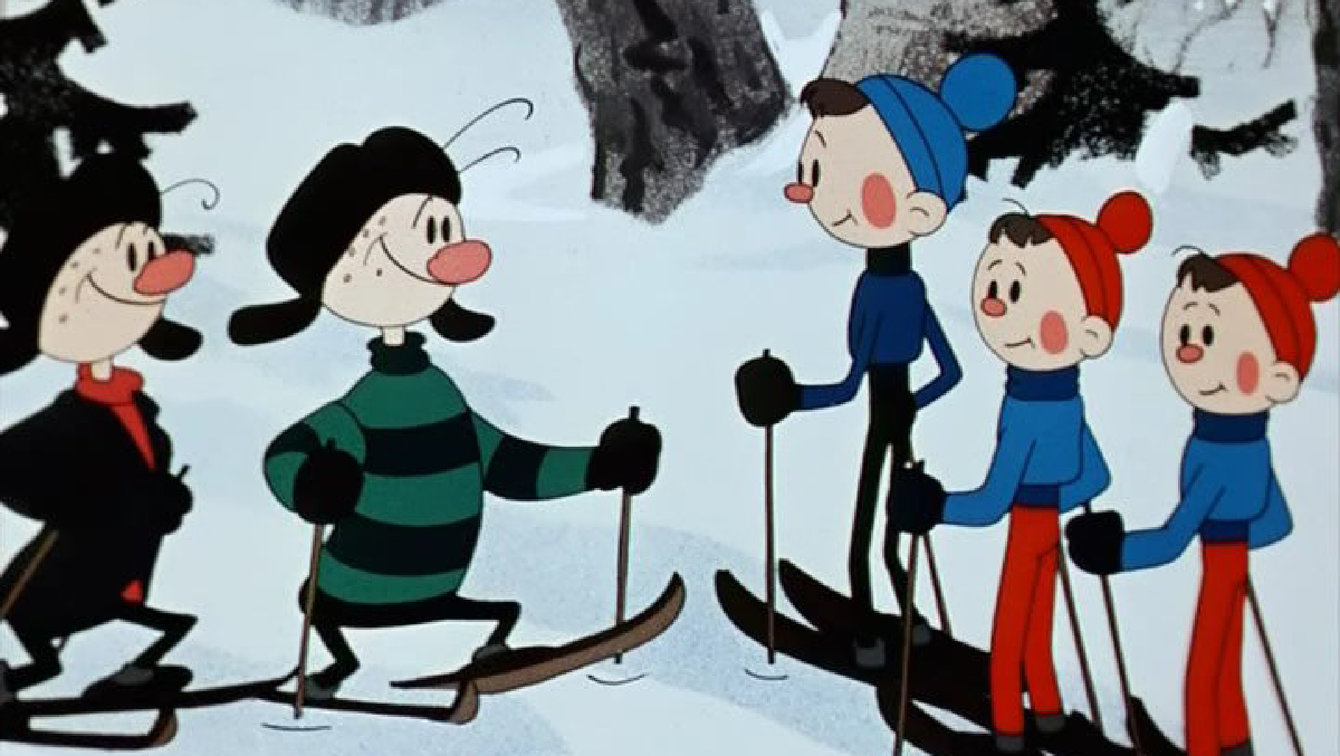 Снежные дорожки мультфильм 1963 кадры